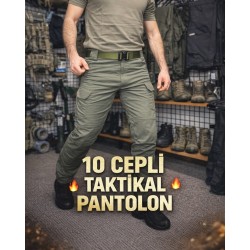 10 Cepli Ripstop Kumaş Siyah Taktik Pantolon METAM 1065 HAKİ 
