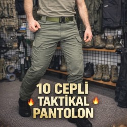 10 Cepli Ripstop Kumaş Siyah Taktik Pantolon METAM 1065 HAKİ 