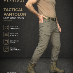 LİKRALI  PANTOLON  BEJ METAM10651